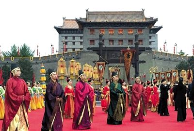 5月14日，西安以仿古入城式欢迎印度总理莫迪“入城”。