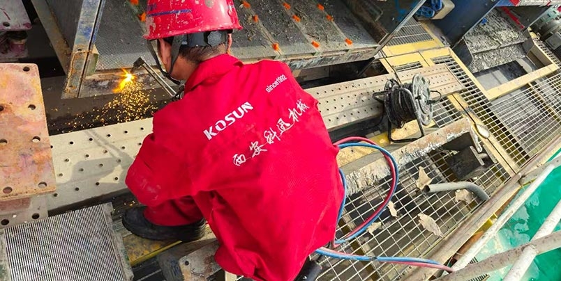 西安科迅（KOSUN）成功交付国内某湖泊清淤项目振动筛筛网托架改造工程